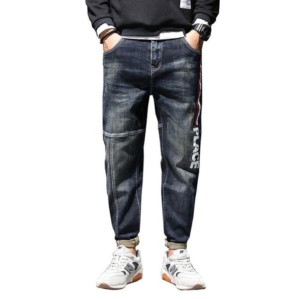 large jeans men fit printed letters striped designer fashion jeans man wide leg baggy loose hip hop relaxed tapered denim pants, Blue
large jeans men fit printed letters striped designer fashion jeans man wide leg baggy loose hip hop relaxed tapered denim pants, Blue