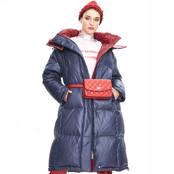 New Winter 2021 Thick Stand Collar Hooded White Duck Down Windproof Loose Style Women Warm Long Coat Casaco Feminino 50FS, Black
New Winter 2021 Thick Stand Collar Hooded White Duck Down Windproof Loose Style Women Warm Long Coat Casaco Feminino 50FS, Black
