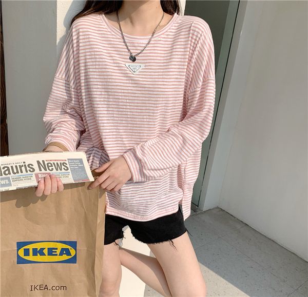 brand t shirt and polos zg triangle stripe long sleeve t-shirt 21 summer new simple casual thin cotton loose fashion wom, White
brand t shirt and polos zg triangle stripe long sleeve t-shirt 21 summer new simple casual thin cotton loose fashion wom, White