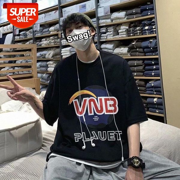 short-sleeved japanese three-quarter-sleeved t-shirt men's loose printed fat half-sleeved plus size five-point sleeve #o95w, White;black
short-sleeved japanese three-quarter-sleeved t-shirt men's loose printed fat half-sleeved plus size five-point sleeve #o95w, White;black