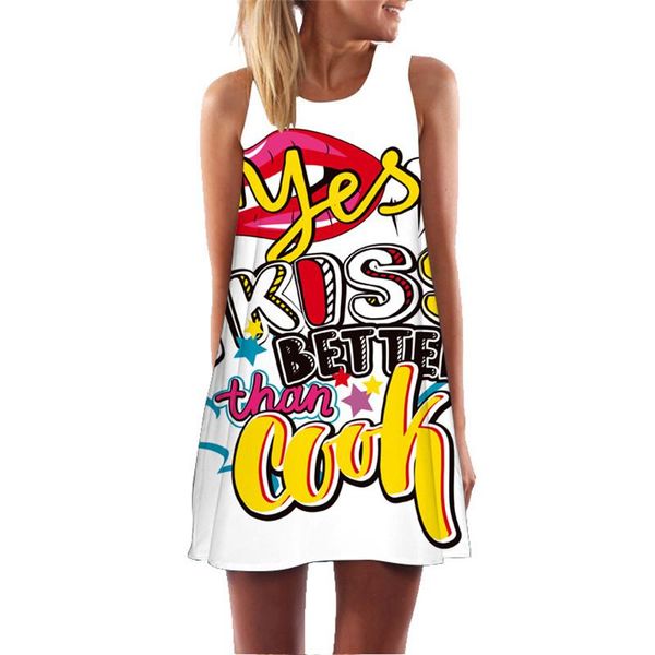 party dresses women loose casual dress sundress 3d mouth letter printed vintage summer boho beach mini sleeveless tank, White;black
party dresses women loose casual dress sundress 3d mouth letter printed vintage summer boho beach mini sleeveless tank, White;black