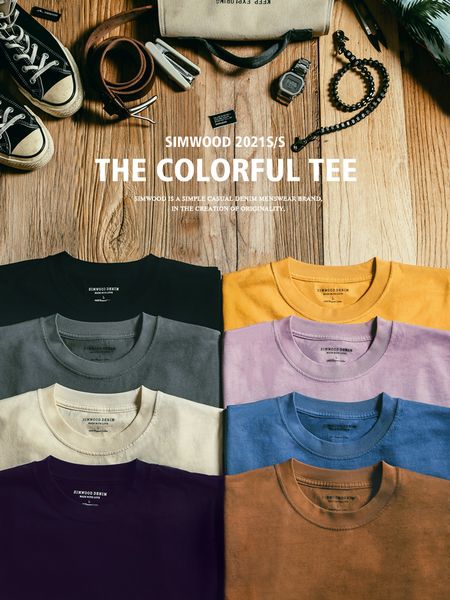 simwood 2021 summer new 250g 100% cotton fabric t-shirt men solid color drop sleeve loose tshirts oversize 210304, White;black
simwood 2021 summer new 250g 100% cotton fabric t-shirt men solid color drop sleeve loose tshirts oversize 210304, White;black