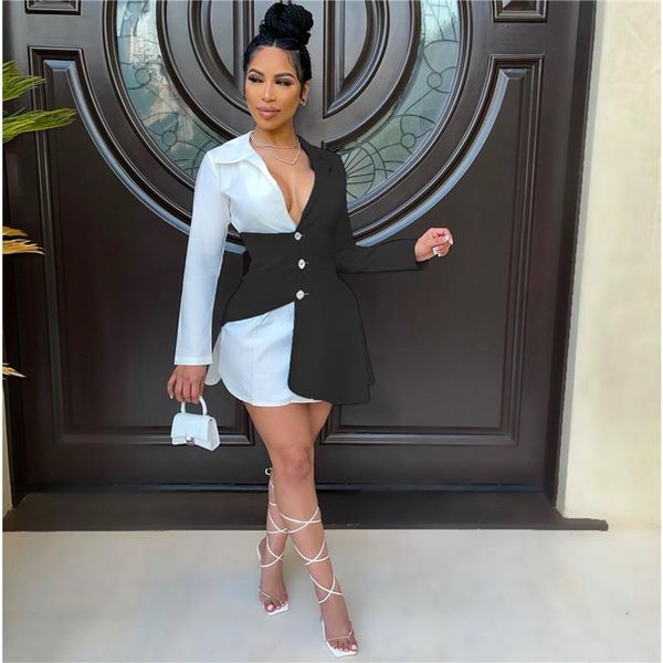 casual dresses women spring autumn long sleeve mini bodycon shirt dress vetement femme 2021 red/black/blue robe ldies patchwork frocks, Black;gray
casual dresses women spring autumn long sleeve mini bodycon shirt dress vetement femme 2021 red/black/blue robe ldies patchwork frocks, Black;gray