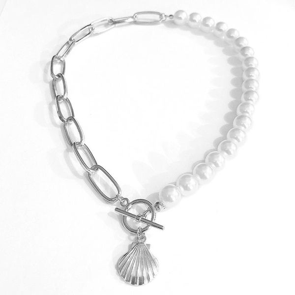 pendant necklaces the latest fashion jewelry pearl alloy scallop necklace female simple wild temperament, Silver
pendant necklaces the latest fashion jewelry pearl alloy scallop necklace female simple wild temperament, Silver