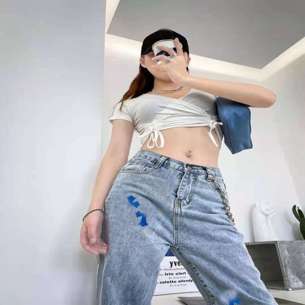 spring hearts crosin overseas version ins denim leather standard wide leg pants for men and women, Blue
spring hearts crosin overseas version ins denim leather standard wide leg pants for men and women, Blue