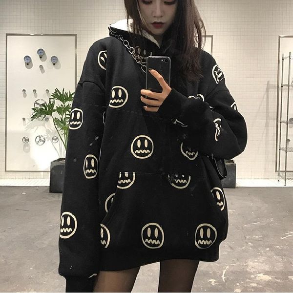women's hoodies & sweatshirts fashion couple long-sleeved hooded sweatshirt women winter casual loose ins harajuku hip-hop punk gothic, Black
women's hoodies & sweatshirts fashion couple long-sleeved hooded sweatshirt women winter casual loose ins harajuku hip-hop punk gothic, Black