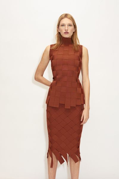 brown without sleeves weave two sets rayon bandage dress elegant party at night dressed up 9ttj, White
brown without sleeves weave two sets rayon bandage dress elegant party at night dressed up 9ttj, White