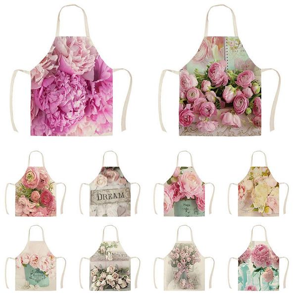aprons flower rose pattern kitchen apron for woman sleeveless cotton linen home cooking baking bibs cleaning tools 68x55cm
aprons flower rose pattern kitchen apron for woman sleeveless cotton linen home cooking baking bibs cleaning tools 68x55cm