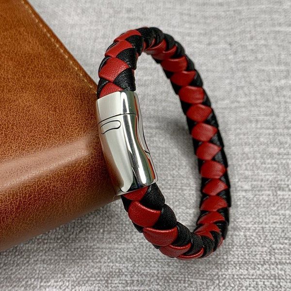cuff classic men bracelets jewelry fashion leather bracelet stainless steel magnetic clasps wristband charm hand chain e0031, White
cuff classic men bracelets jewelry fashion leather bracelet stainless steel magnetic clasps wristband charm hand chain e0031, White
