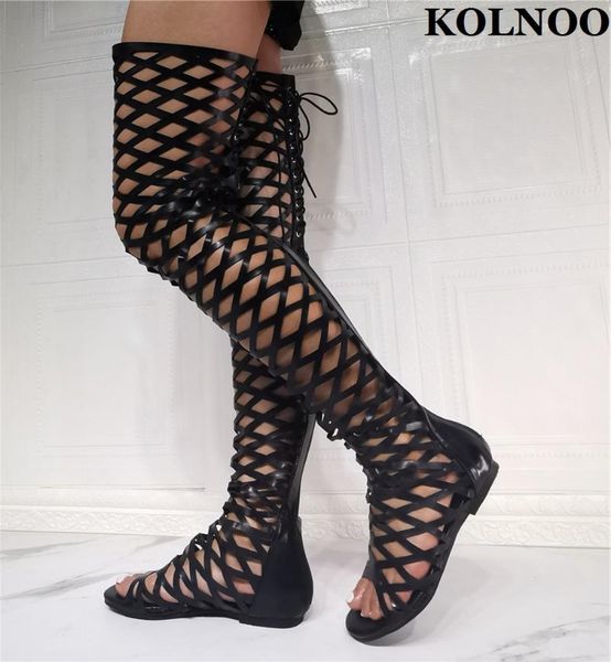 sandals kolnoo euro style handmade womens thigh high cut-out evening club summer shoes real po fashion party, Black
sandals kolnoo euro style handmade womens thigh high cut-out evening club summer shoes real po fashion party, Black