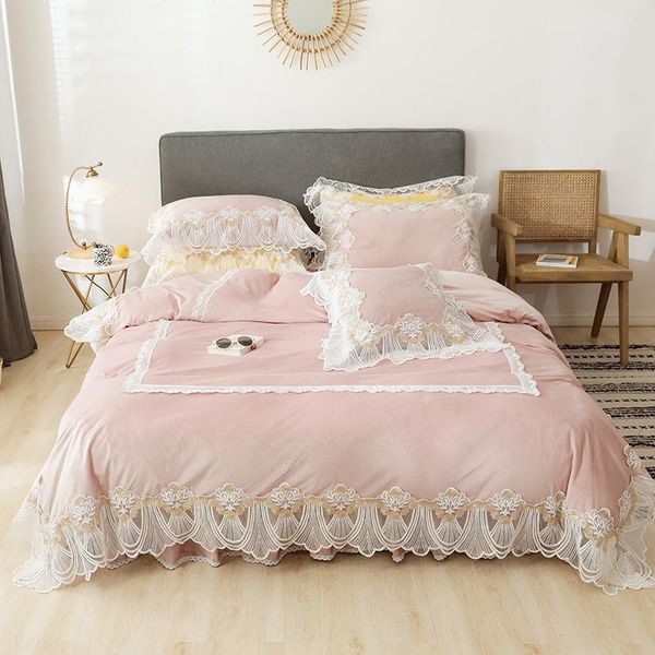 bedding sets luxury pink white blue winter warm velvet fleece princess girl set romantic lace duvet cover bed skirt pillowcases sheet
bedding sets luxury pink white blue winter warm velvet fleece princess girl set romantic lace duvet cover bed skirt pillowcases sheet