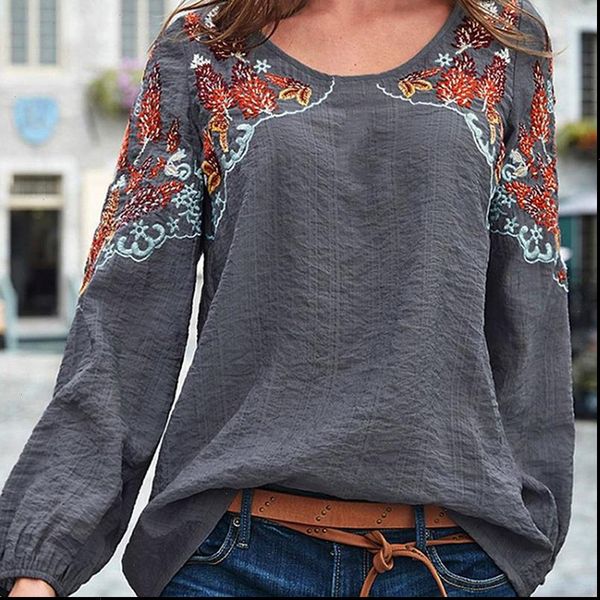 2021 gaoke women vintage embroidered blouse autumn long sleeve cotton green shirts female o neck blusas party tunic, White
2021 gaoke women vintage embroidered blouse autumn long sleeve cotton green shirts female o neck blusas party tunic, White