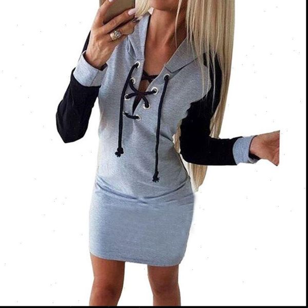 spring kwaii hoodies dress casual party women v neck lace up dress femme robe straight color patchwork plus size mujer, Black;gray
spring kwaii hoodies dress casual party women v neck lace up dress femme robe straight color patchwork plus size mujer, Black;gray