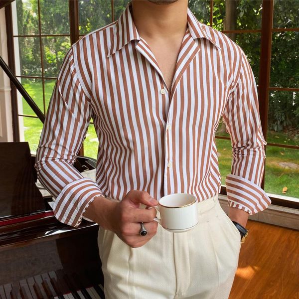 men's casual shirts business stripe cuba collar long sleeve shirt british fashion slim trend men office tuxedo social, White;black
men's casual shirts business stripe cuba collar long sleeve shirt british fashion slim trend men office tuxedo social, White;black