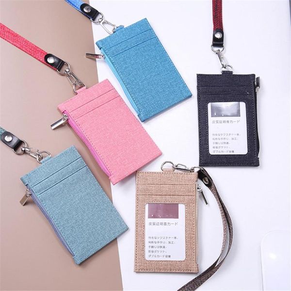 card holders fabric holder with rope lanyard id badge case bank cover office supplies, Brown;gray
card holders fabric holder with rope lanyard id badge case bank cover office supplies, Brown;gray