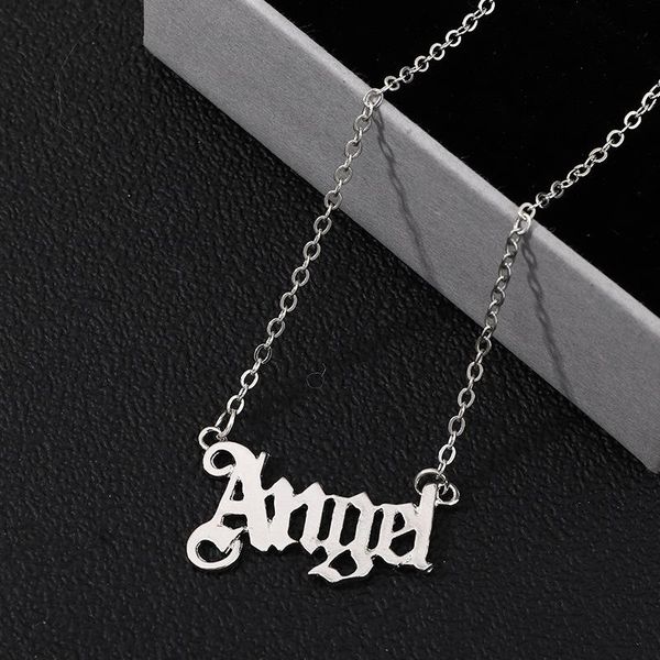 pendant necklaces gold silver color simple letter angel fashion clavicle chain for women jewelry colliers
pendant necklaces gold silver color simple letter angel fashion clavicle chain for women jewelry colliers