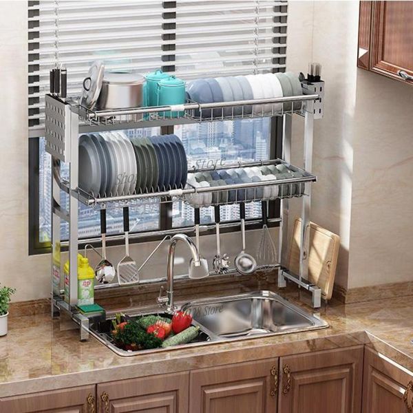 kitchen storage & organization 304 stainless steel sink rack tableware chopsticks drain dish pool upper
kitchen storage & organization 304 stainless steel sink rack tableware chopsticks drain dish pool upper