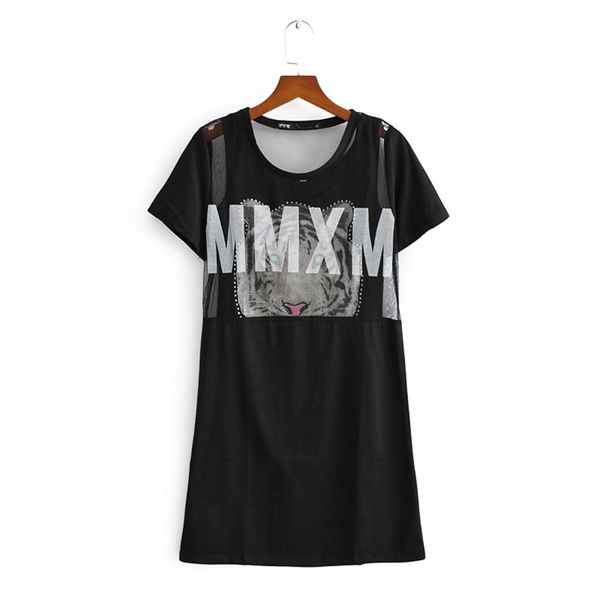 casual dress h1912 - summer tiger head vest letter short sleeve dress two piece set, Black;gray
casual dress h1912 - summer tiger head vest letter short sleeve dress two piece set, Black;gray