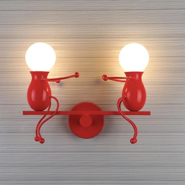 wall lamp e27 nordic simple cartoon doll led light creative iron robot shape baby children's bedroom decor sconce
wall lamp e27 nordic simple cartoon doll led light creative iron robot shape baby children's bedroom decor sconce