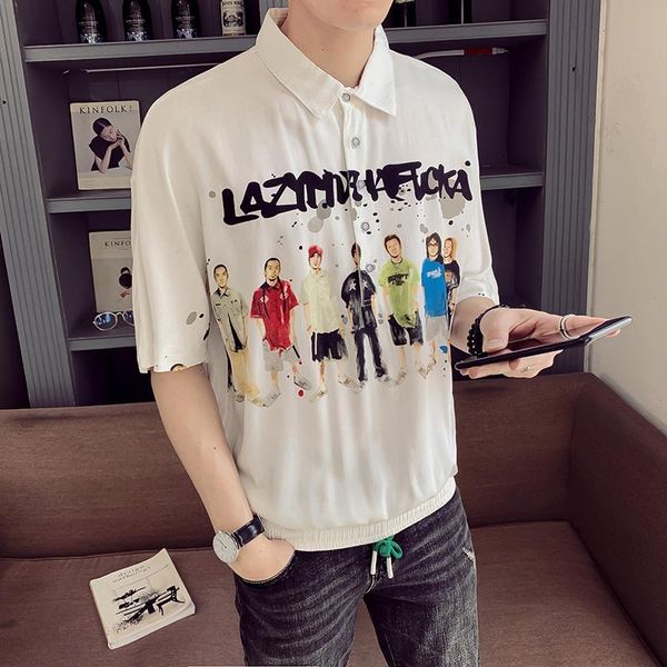 men's t-shirts m-xxltide brand personality cartoon characters print loose five-point sleeves tide male youth short-sleeved t-shirt., White;black
men's t-shirts m-xxltide brand personality cartoon characters print loose five-point sleeves tide male youth short-sleeved t-shirt., White;black