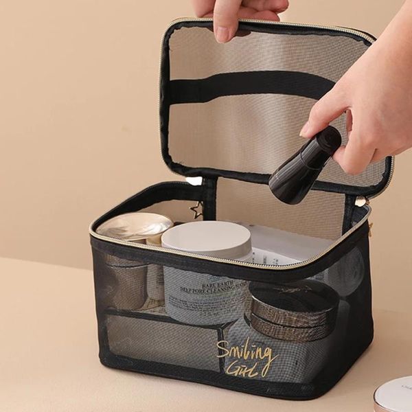 storage bags mesh cosmetic bag makeup black zipper pouch for offices travel toiletry
storage bags mesh cosmetic bag makeup black zipper pouch for offices travel toiletry