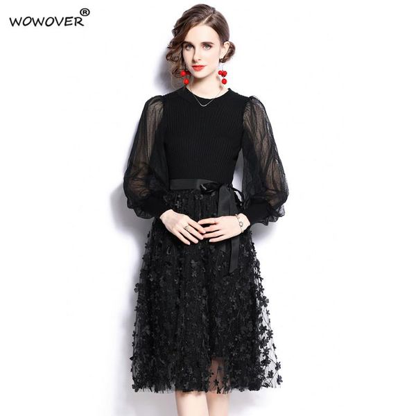 casual dresses elegant designer mesh patchwork kntting sweater for women winter 2021 vestidos lantern sleeve empire party midi robe, Black;gray
casual dresses elegant designer mesh patchwork kntting sweater for women winter 2021 vestidos lantern sleeve empire party midi robe, Black;gray