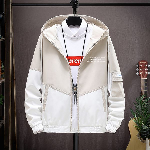 fall 2021 new men's loose fitting hooded trend large casual patchwork jacket for men, Black;brown
fall 2021 new men's loose fitting hooded trend large casual patchwork jacket for men, Black;brown