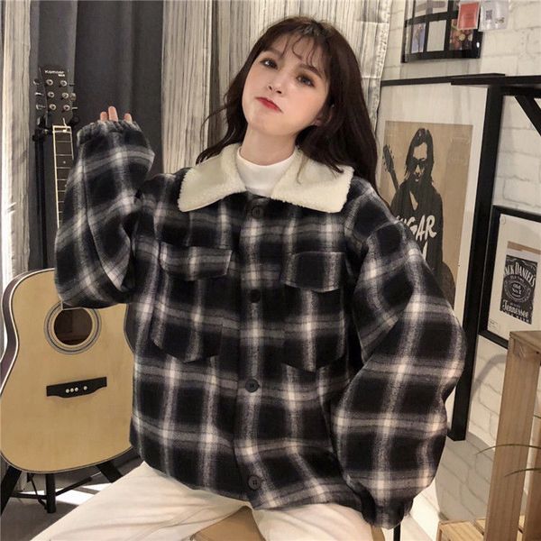 2021 New Vintage Pockets Chess Woman's Jacket Fashion Long Sleeve Lapel Let Outerwear Chic Tops Fyor, Black
2021 New Vintage Pockets Chess Woman's Jacket Fashion Long Sleeve Lapel Let Outerwear Chic Tops Fyor, Black