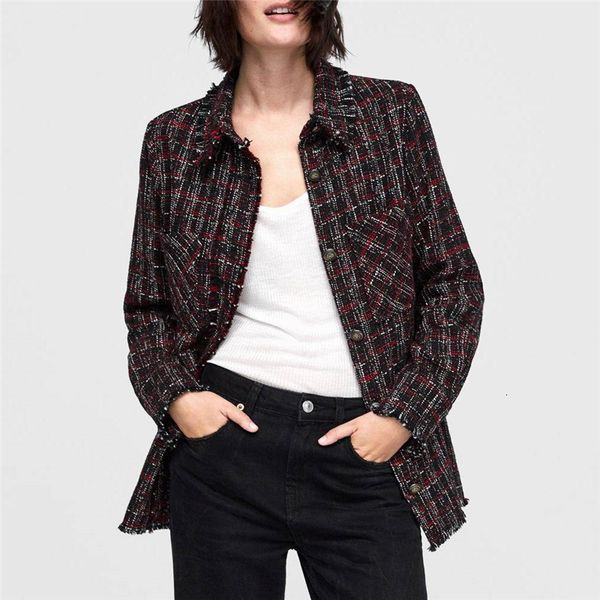 2021 new autumn shirt cardigan fashion tweed shiny wire lapel button thick little d wind jacket elegant mbzi, White
2021 new autumn shirt cardigan fashion tweed shiny wire lapel button thick little d wind jacket elegant mbzi, White