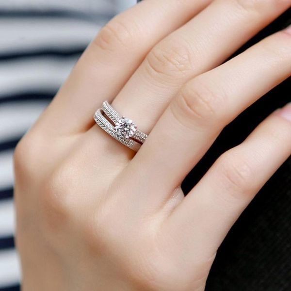 wedding rings 1 pair fashion crystal engagement for couples ring women men valentine's day, Slivery;golden
wedding rings 1 pair fashion crystal engagement for couples ring women men valentine's day, Slivery;golden
