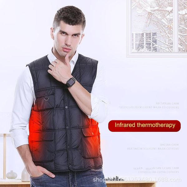 men's vests usb heating intelligent pure color cotton vest korean version of coat clothing in autumn and winter, Black;white
men's vests usb heating intelligent pure color cotton vest korean version of coat clothing in autumn and winter, Black;white