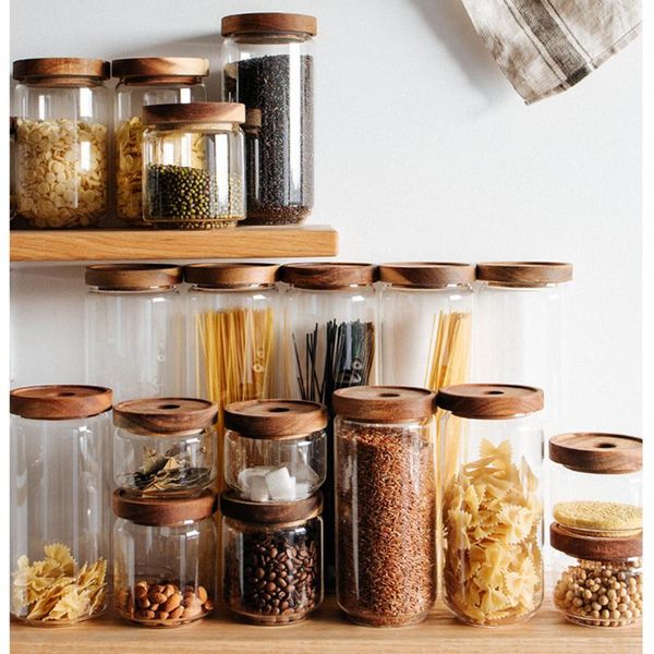 storage bottles & jars 350/1000ml glass container for food transparent seasoning teapot fruit tank bottle with wood lid
storage bottles & jars 350/1000ml glass container for food transparent seasoning teapot fruit tank bottle with wood lid