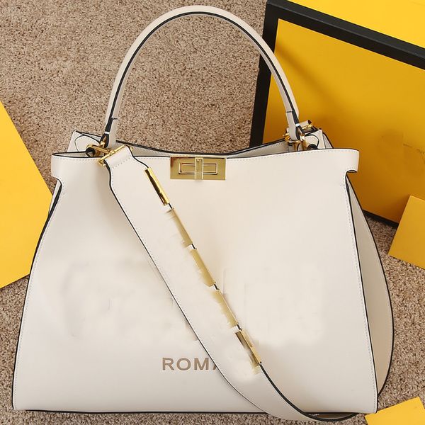 42cm large package tote bag smooth genuine leather handbag purse fashion plain ff detchable strap shoulder bags twist lock hand bags
42cm large package tote bag smooth genuine leather handbag purse fashion plain ff detchable strap shoulder bags twist lock hand bags