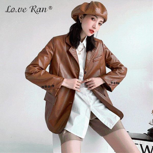 autumn winter women's leather blazer jacket 2021 new vintage loose jacket blazers female brown fashion motorcycle female coats, Black
autumn winter women's leather blazer jacket 2021 new vintage loose jacket blazers female brown fashion motorcycle female coats, Black