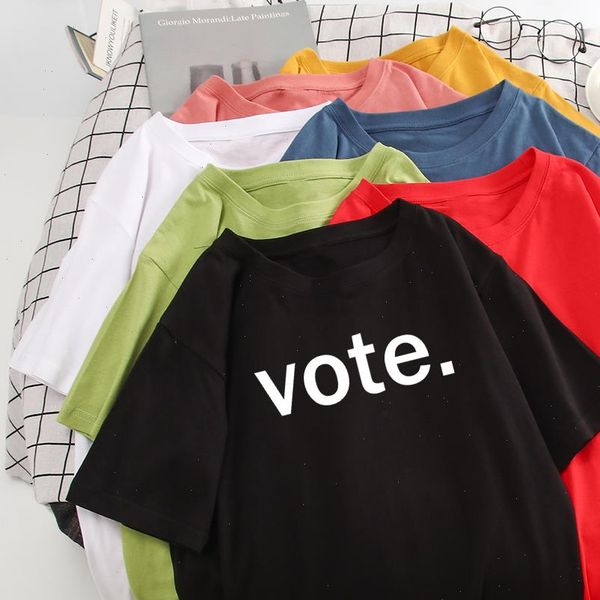 durable new t shirt vote letter print streetwear o neck womens shirt punk hip hop versatile plus size multicolor tshirt, White
durable new t shirt vote letter print streetwear o neck womens shirt punk hip hop versatile plus size multicolor tshirt, White