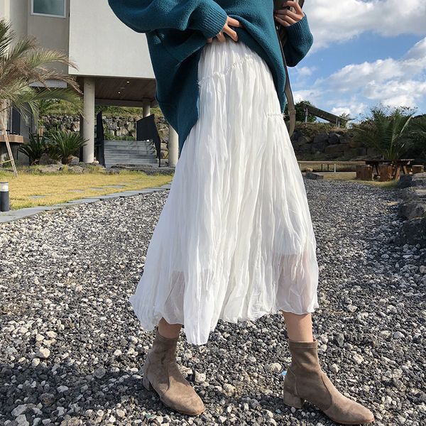 new 2021 autumn and winter women boho long high waist ruffles white beach skirts pink jupe femme tulle skirt saia midi faldas u6fj, Black
new 2021 autumn and winter women boho long high waist ruffles white beach skirts pink jupe femme tulle skirt saia midi faldas u6fj, Black