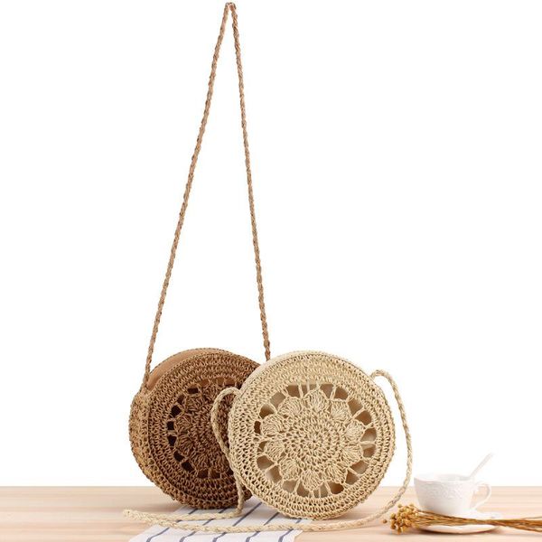 evening bags shoulder woven ins summer beach mori style straw round cake women's bag
evening bags shoulder woven ins summer beach mori style straw round cake women's bag