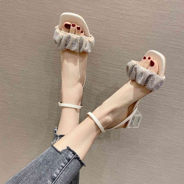 sandals diamond transparent crystal one line sandals for women summer high heels temperament thick heel 558-7 03ku, Black
sandals diamond transparent crystal one line sandals for women summer high heels temperament thick heel 558-7 03ku, Black