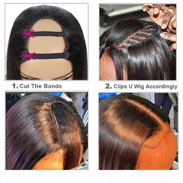 straight u part wig human hair wigs 150% density brazilian remy natural hair wigs for black women human hair ing, Black;brown
straight u part wig human hair wigs 150% density brazilian remy natural hair wigs for black women human hair ing, Black;brown