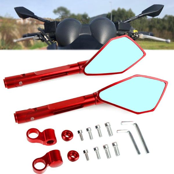 motorcycle mirrors 1pair cnc all aluminum universal folding handles moto motorbike scooters rearview mirror side view
motorcycle mirrors 1pair cnc all aluminum universal folding handles moto motorbike scooters rearview mirror side view