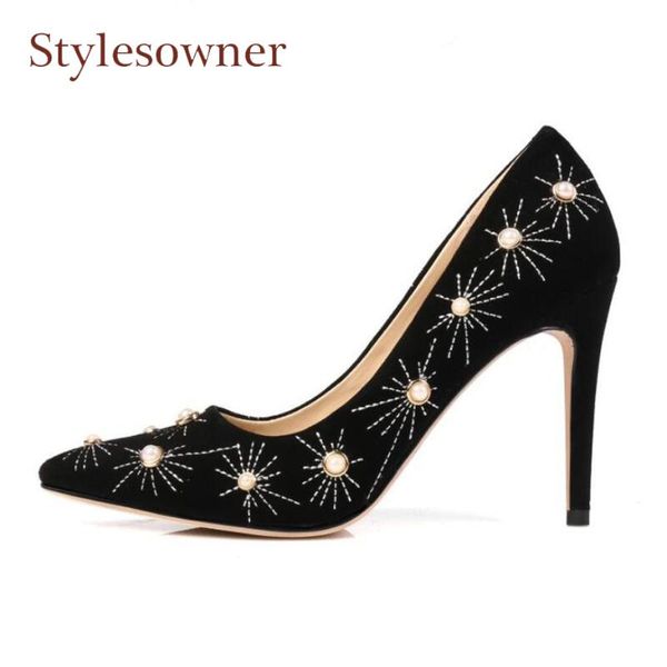 pearl decor shallow mouth elegant high-heel shoe women party wedding pump suede pointed toe stiletto-heel ladies shoes black red
pearl decor shallow mouth elegant high-heel shoe women party wedding pump suede pointed toe stiletto-heel ladies shoes black red