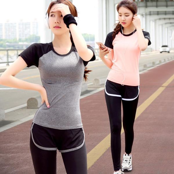 women yoga set sportswear tracksuit sport suit outfit 2 pcs running tights fitness short sleeve t-shirt fake two-piece pants, White;red
women yoga set sportswear tracksuit sport suit outfit 2 pcs running tights fitness short sleeve t-shirt fake two-piece pants, White;red
