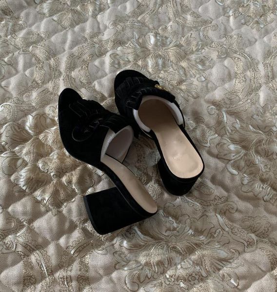 2022 new design women's fashion thick heels sandals office lady casual holiday beach soft suede leather slides girls summer open toe sh, Black
2022 new design women's fashion thick heels sandals office lady casual holiday beach soft suede leather slides girls summer open toe sh, Black