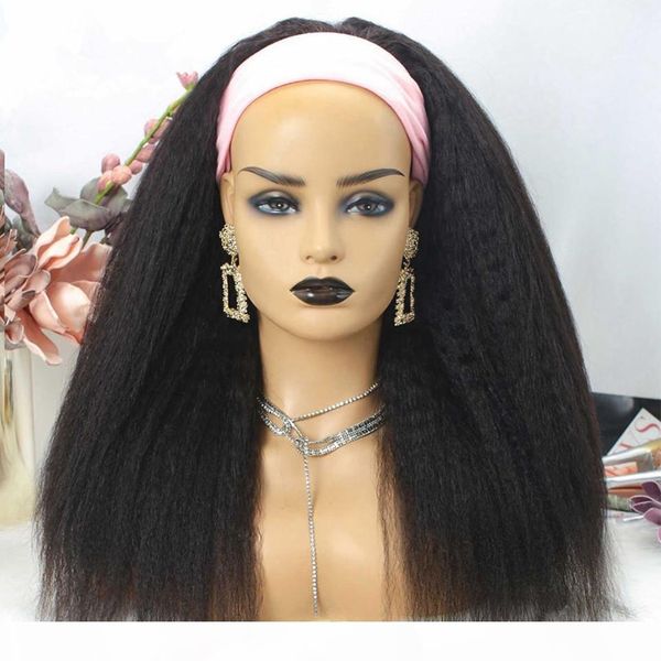 yaki straight headband wig human hair wigs with band glueless kinky straight full machine made headband wigs for women, Black;brown
yaki straight headband wig human hair wigs with band glueless kinky straight full machine made headband wigs for women, Black;brown