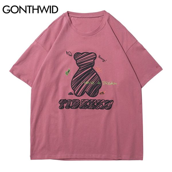 gonthwid tshirts harajuku cartoon bear short sleeve tees shirts streetwear hip hop casual t-shirts men fashion cotton loose c0315, White;black
gonthwid tshirts harajuku cartoon bear short sleeve tees shirts streetwear hip hop casual t-shirts men fashion cotton loose c0315, White;black