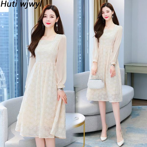 casual dresses women white lace embroidery long sleeve midi 2021 spring fashion office lady dress autumn elegant bodycon party vestidos, Black;gray
casual dresses women white lace embroidery long sleeve midi 2021 spring fashion office lady dress autumn elegant bodycon party vestidos, Black;gray