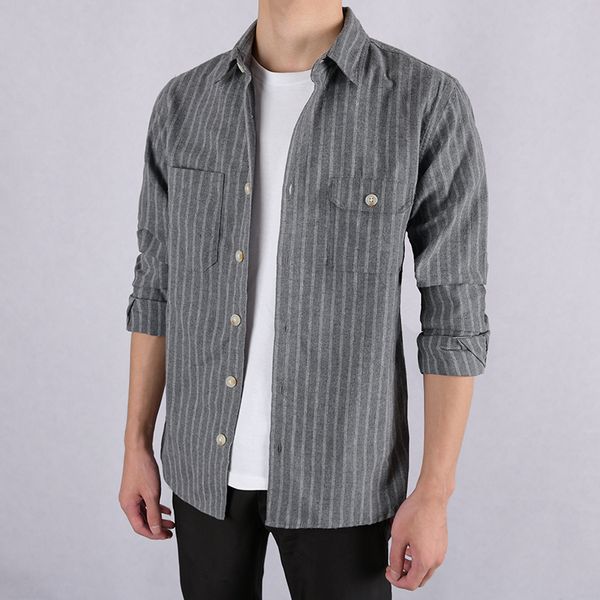 2021 new autumn long-sleeved brushed cotton casual retro striped shirts for men fashion comfortable shirt mens chemise camiseta aqi1, White;black
2021 new autumn long-sleeved brushed cotton casual retro striped shirts for men fashion comfortable shirt mens chemise camiseta aqi1, White;black