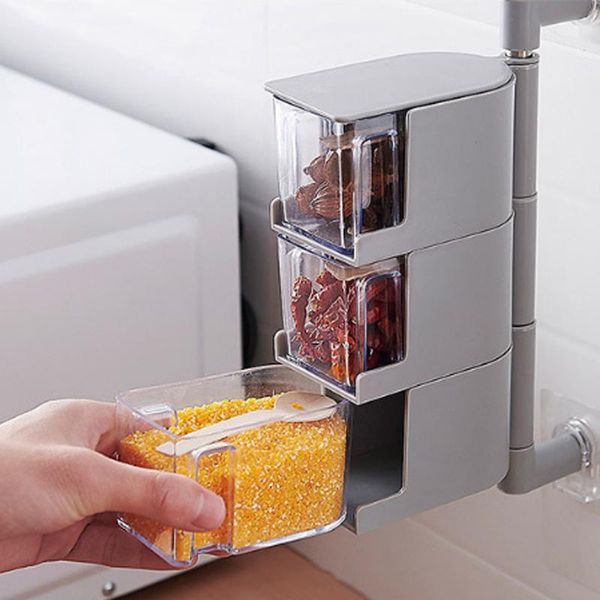 storage bottles & jars rotatable seasoning box wall-mounted multi-layer spice rack drawer type organizer household condiment kitchen tools
storage bottles & jars rotatable seasoning box wall-mounted multi-layer spice rack drawer type organizer household condiment kitchen tools
