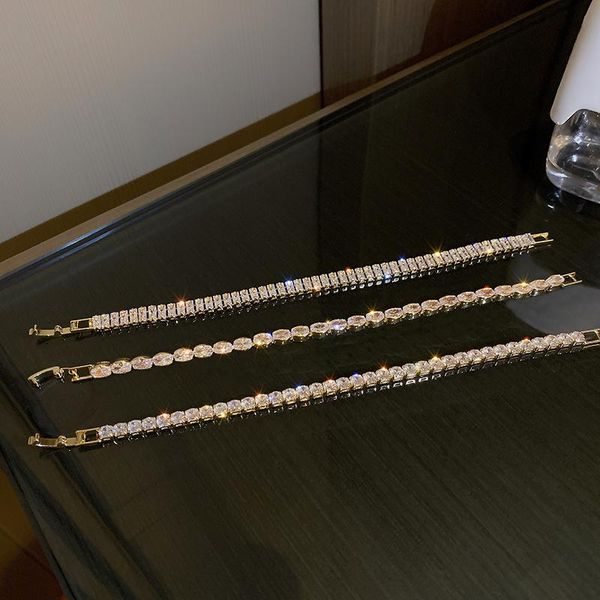 link, chain geometric golden color cubic zircon bracelet hand for women fashion personality gold plated jewelry femme party wholesale, Black
link, chain geometric golden color cubic zircon bracelet hand for women fashion personality gold plated jewelry femme party wholesale, Black