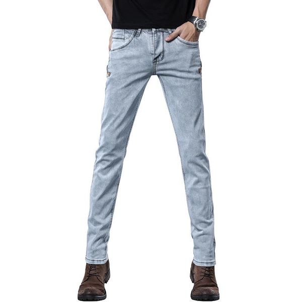 2021 new trend brand men's slim jeans fashion business classic style men's fashion brand casual slim elastic feet trousers, Blue
2021 new trend brand men's slim jeans fashion business classic style men's fashion brand casual slim elastic feet trousers, Blue